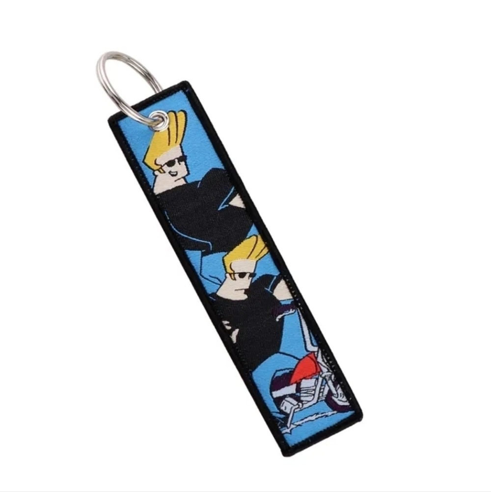 Johnny Bravo embroidered keychain unisex - Picture 1 of 4